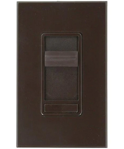 800W, 3-Way, Renoir Preset Electro-Mechanical Incandescent Slide Dimmer, Narrow Fin, Brown, 80800-3