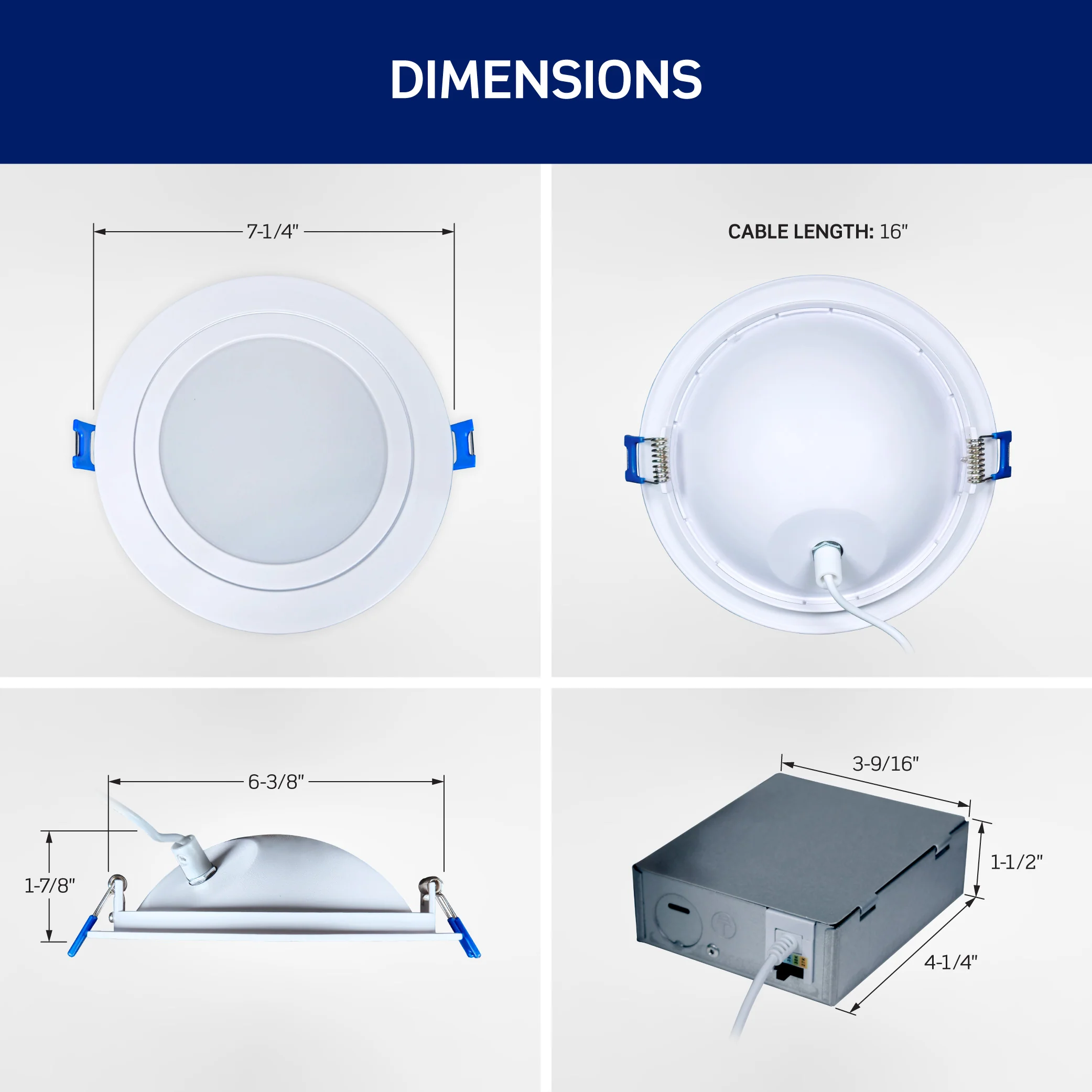 Adjustable Slim Downlight with Selectable CCT, White - Image 4