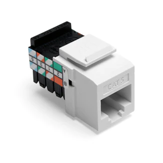 Cat 5 QUICKPORT Jack, White, 41108-122-RW5