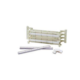 Cat 5e 110-Style Wall-Mount Wiring Block Kit, includes 100-pair block with legs, labels, and (24) C-4 clips, 41AB2-1F4