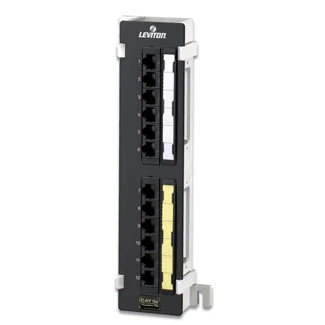 Cat 5e Universal 12-port Patch Block, 10.0"H x 2.3"W, 5G596-U89