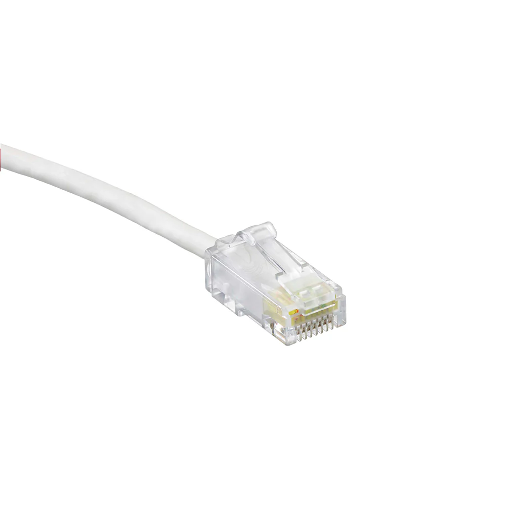 Cat 6 Small Diameter High-Flex Patch Cord, 5 ft (1.5 m), White, 6H460-5W
