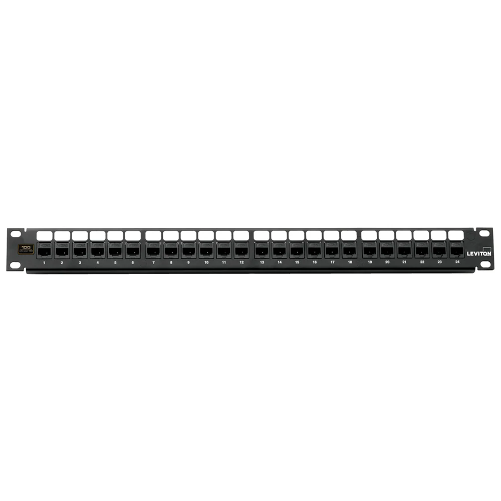 Cat 6A Flat QUICKPORT Patch Panel, 24-Port, 1RU, 6910G - Image 2