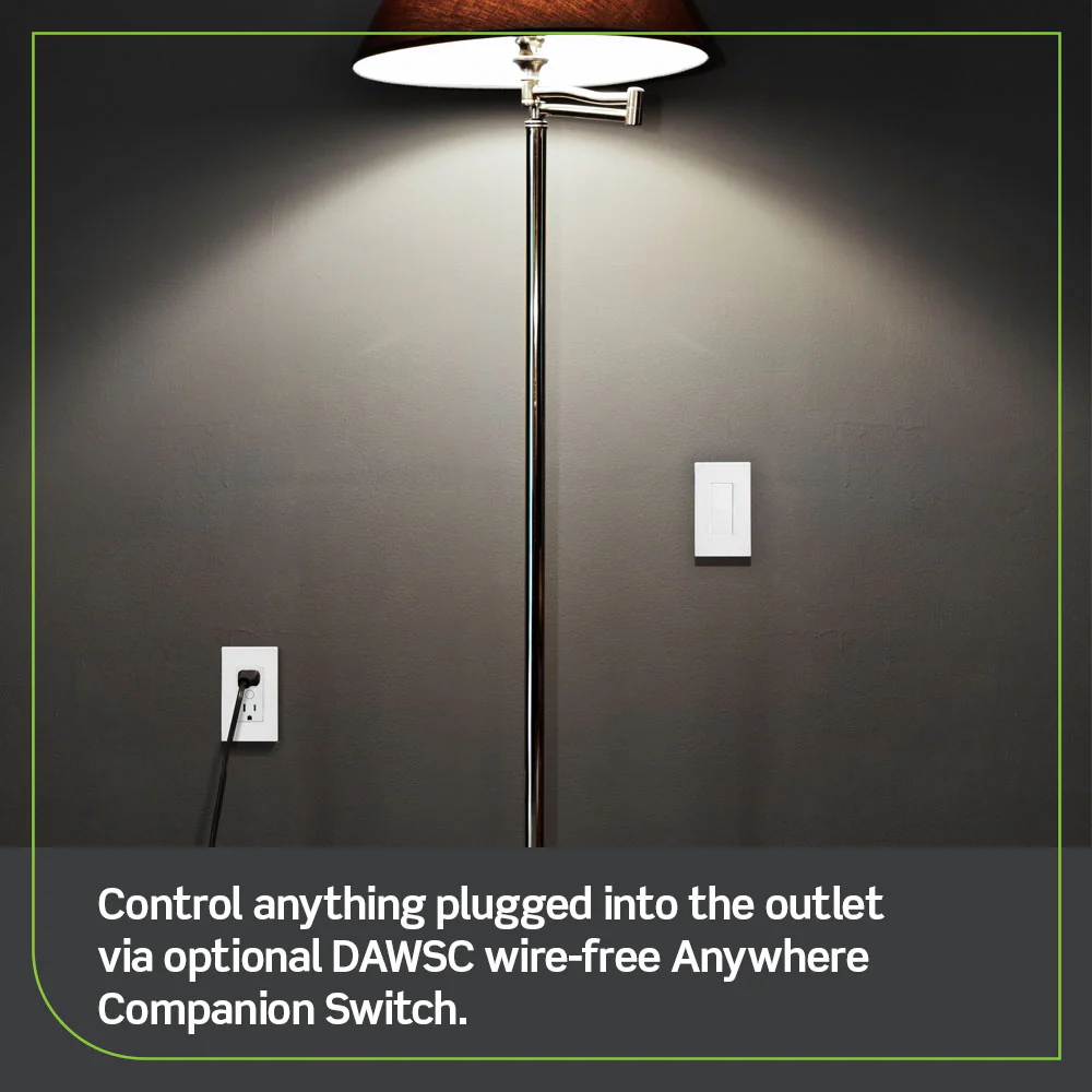 Decora Smart Switch Anywhere Companion, DAWSC-1BW, White - Image 5