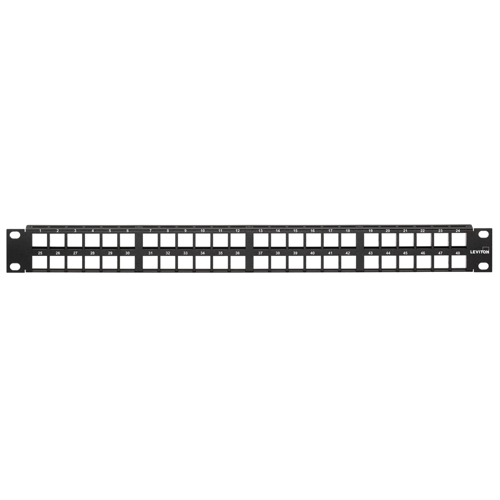 QUICKPORT Patch Panel, 48-port, 1RU. Cable management bar not included, 49255-Q48