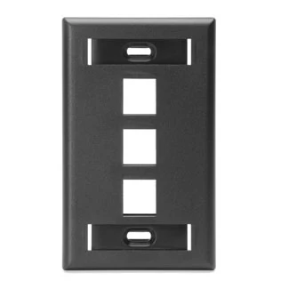 Single-Gang QUICKPORT Wallplate with ID Window, 3-Port, 42080 - Image 4