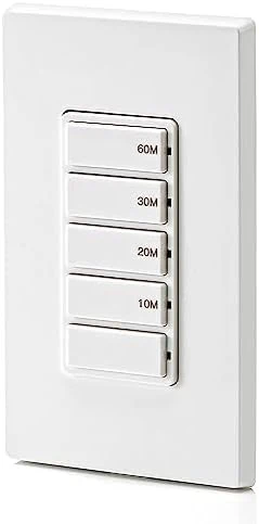 Decora In-Wall 60-Minute Countdown Timer Switch, 20A, 1 HP/16A Fan/Motor, Single Pole/Multi-Way/Multi-Timer, DT260-1LW - Image 10