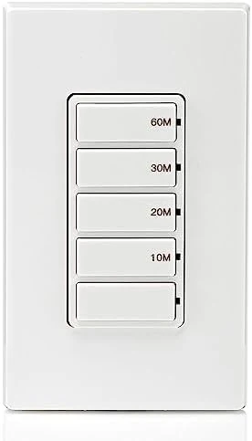 Decora In-Wall 60-Minute Countdown Timer Switch, 20A, 1 HP/16A Fan/Motor, Single Pole/Multi-Way/Multi-Timer, DT260-1LW - Image 11