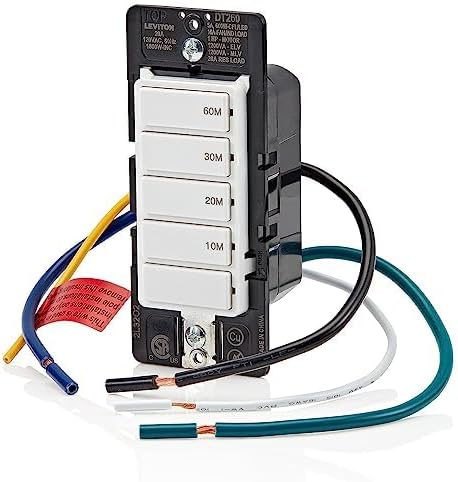 Decora In-Wall 60-Minute Countdown Timer Switch, 20A, 1 HP/16A Fan/Motor, Single Pole/Multi-Way/Multi-Timer, DT260-1LW - Image 14