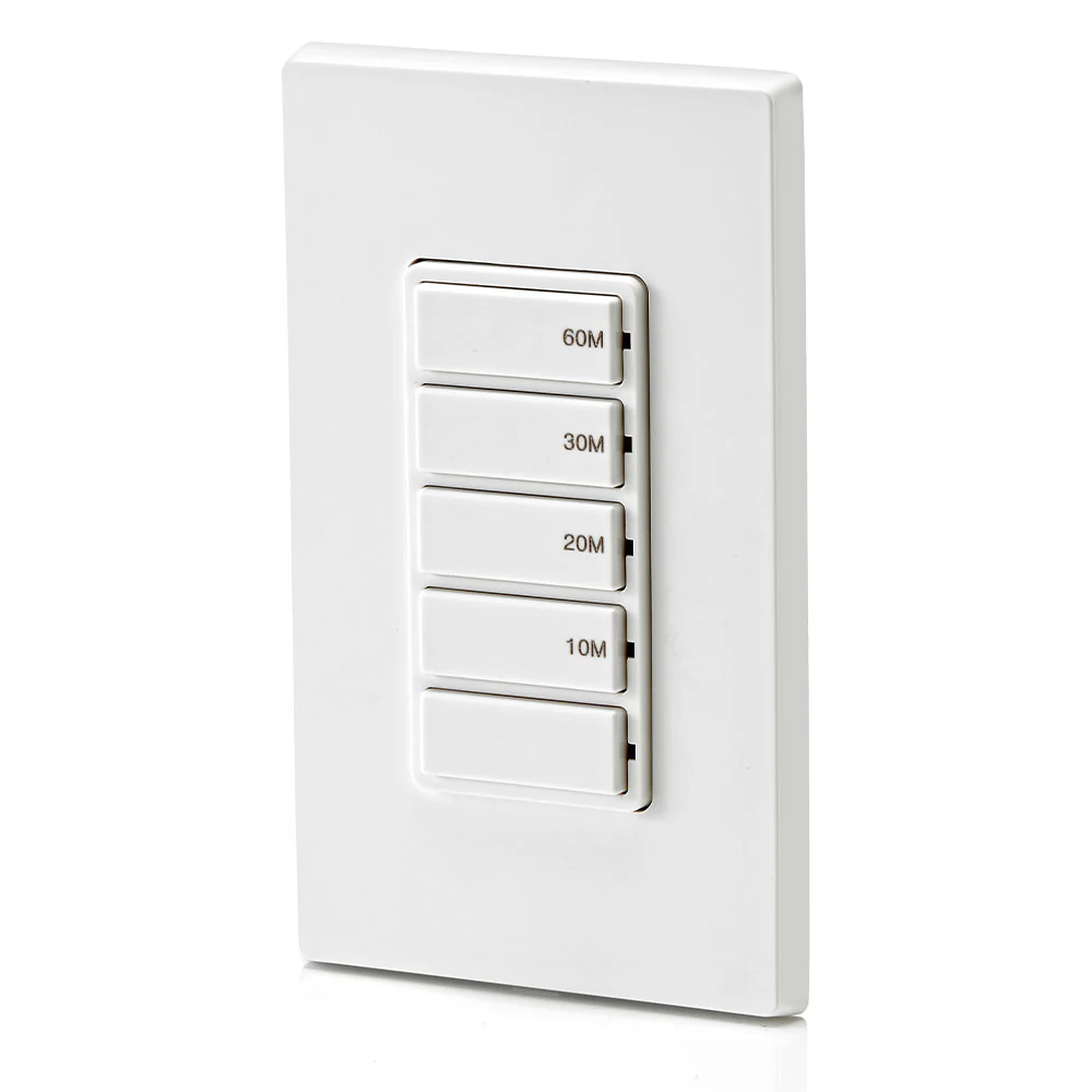 Countdown Timer Switch for bathroom household lights, 10-20-30-60 min, No Neutral Required, Single Pole, 15A, 1/2HP/9.8A Fan/Motor, White, 15-Amp, DT160-1LW - Image 14