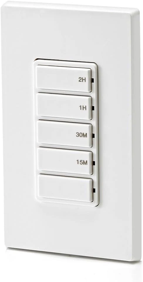 Countdown Timer Switch for bathroom household lights, 15-30 min, 1-2 hour, No Neutral Required, Single Pole, 15A, 1/2 HP/9.8A Fan/Motor, White, 15-Amp, DT102-1LW - Image 13