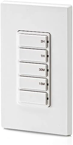 Decora In-Wall 2-Hour Countdown Timer Switch, 20A, 1 HP/16A Fan/Motor, Single Pole/Multi-Way/Multi-Timer, DT202-1LW - Image 10