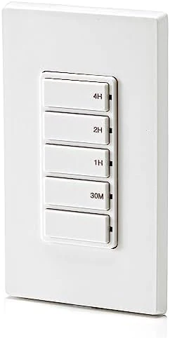 Decora In-Wall 4-Hour Countdown Timer Switch, 20A, 1 HP/16A Fan/Motor, Single Pole/Multi-Way/Multi-Timer, DT204-1LW - Image 10