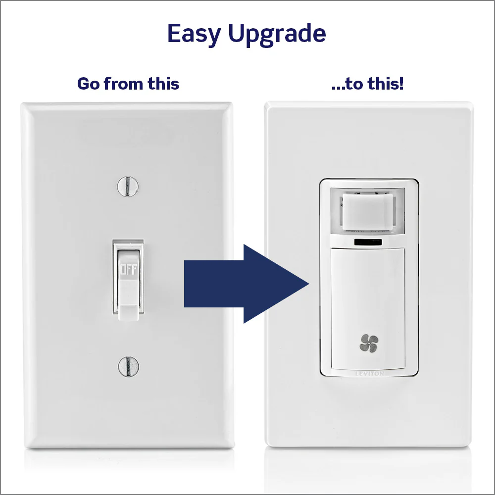 Decora In-Wall Humidity and Fan Control Switch, 1/4 HP, Residential Grade, Single Pole, DHS05 - Image 13