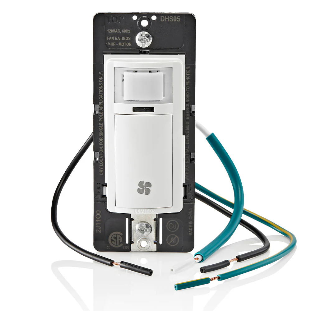 Decora In-Wall Humidity and Fan Control Switch, 1/4 HP, Residential Grade, Single Pole, DHS05 - Image 15
