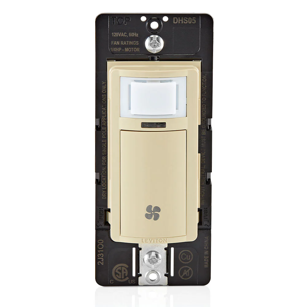 Decora In-Wall Humidity and Fan Control Switch, 1/4 HP, Residential Grade, Single Pole, DHS05 - Image 3