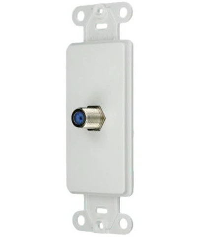 Decora Insert, F connector, White, 40681-W