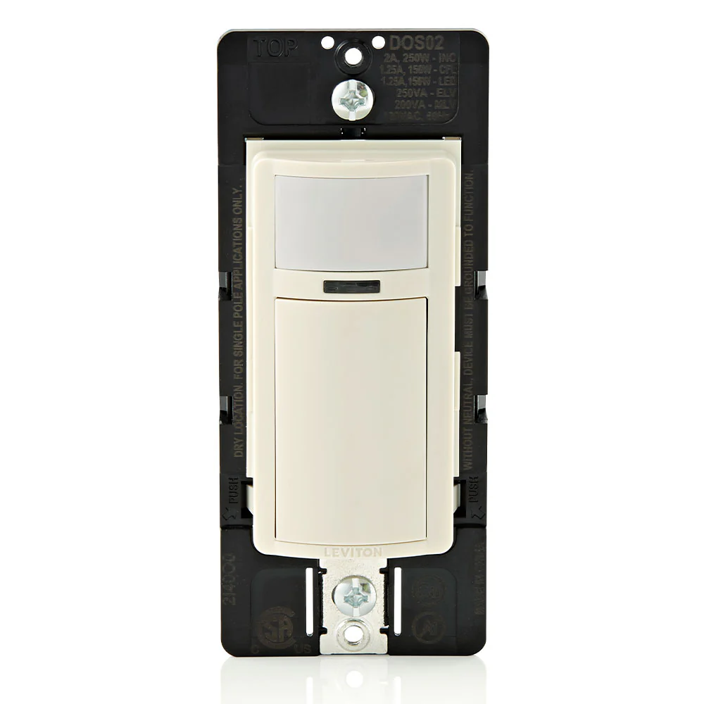 Decora Occupancy Motion Sensor Light Switch, Auto-On or Manual-On, 2A, Residential Grade, Single Pole, DOS02 - Image 3