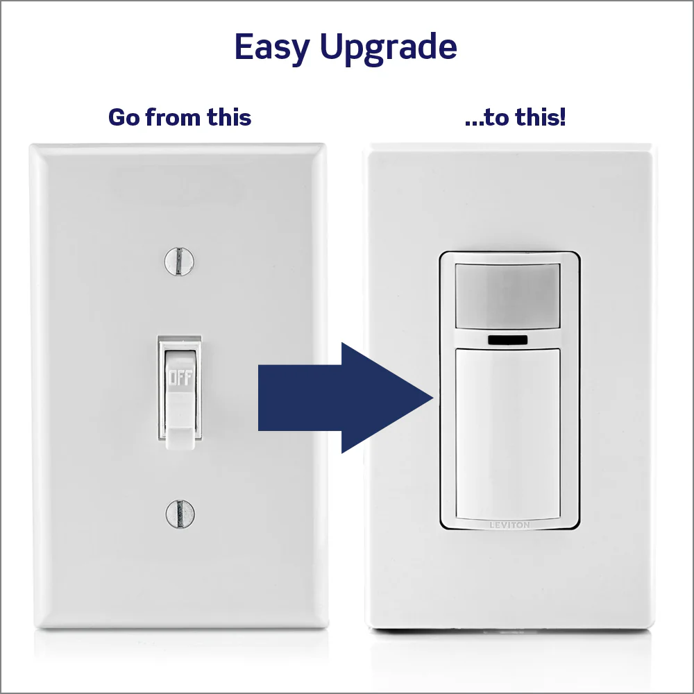 Decora Occupancy Motion Sensor Light Switch, Auto-On or Manual-On, 2A, Residential Grade, Single Pole, DOS02 - Image 5