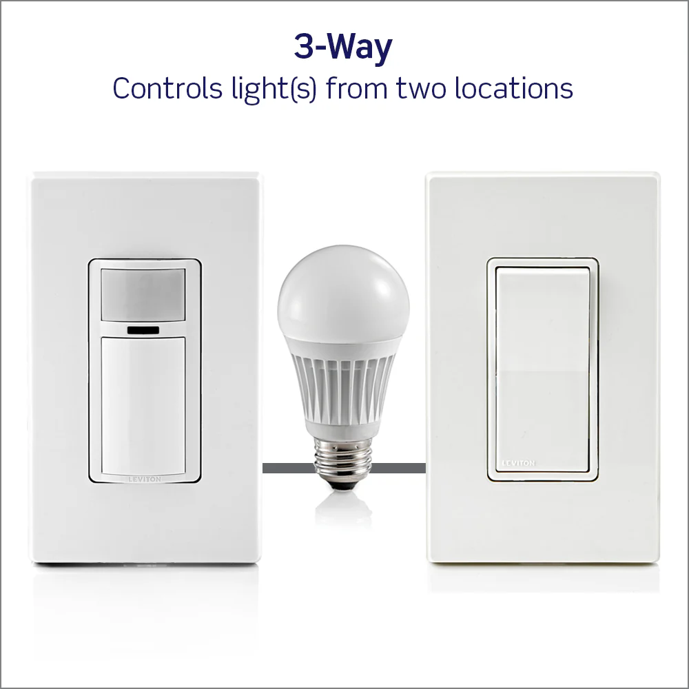 Decora Occupancy Motion Sensor Light Switch, Auto-On or Manual-On, 5A, Residential Grade, Single Pole or 3-Way, DOS05-1LZ - Image 12