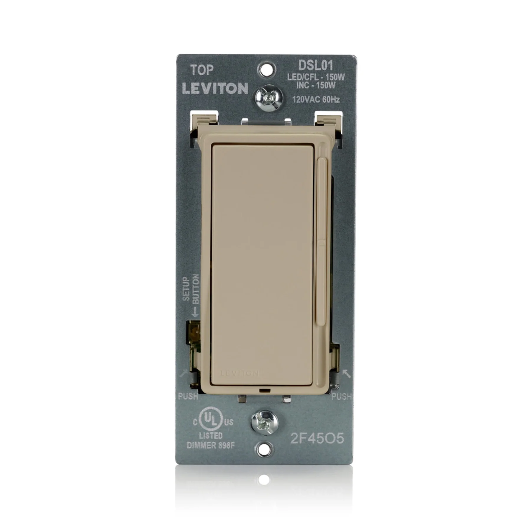 Decora Slide LED Advanced Dimmer Switch for 150W Dimmable LED, Halogen and Incandescent Bulbs and Fixtures, DSL01-1LI, Ivory