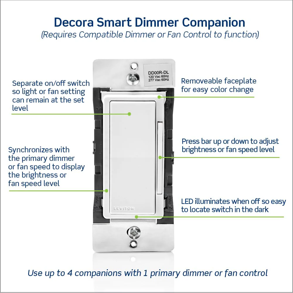 Decora Companion Dimmer for multi-location dimming, DD00R-DLZ - Image 8