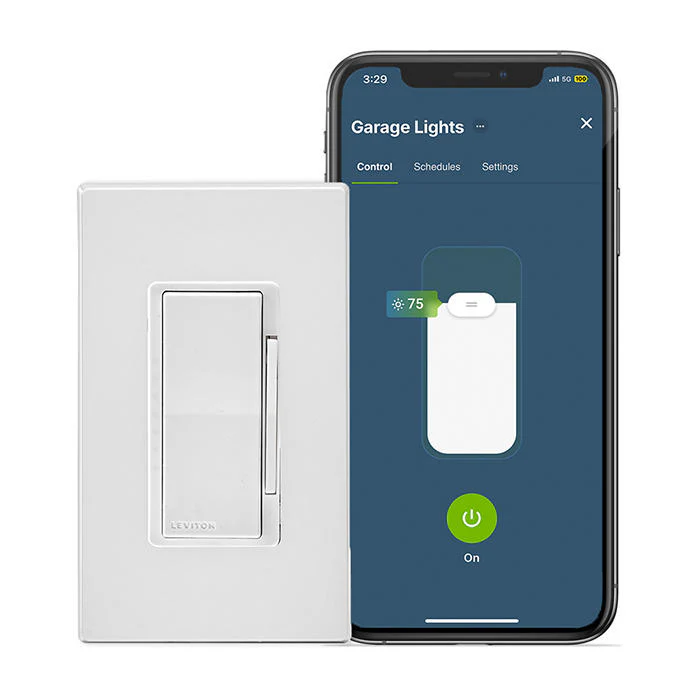 Decora Smart Dimmer Switch, 0-10V, Wi-Fi, Neutral Wire Required, works with Matter, My Leviton, Alexa, Google Assistant, Apple Home/Siri & Wired or Wire-Free 3-Way, D2710-1BW, White