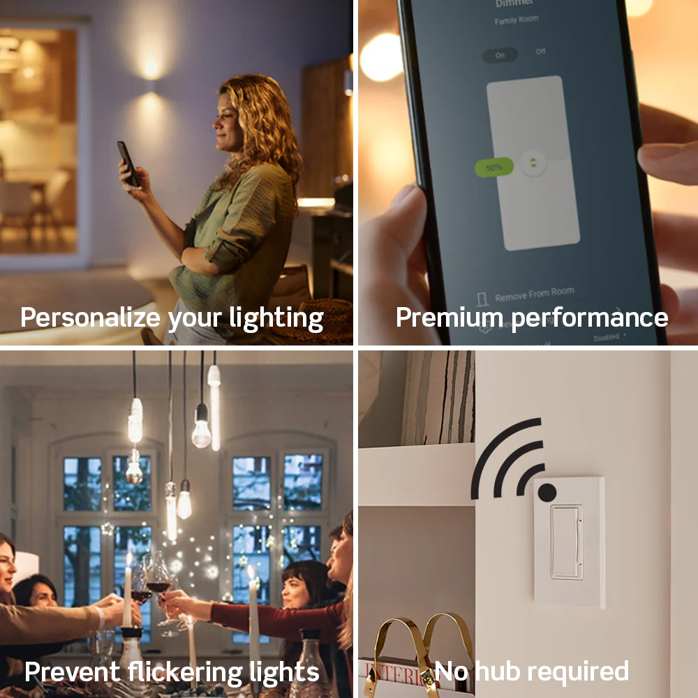 Decora Smart ELV / LED, Phase Selectable Dimmer Switch, Wi-Fi 2nd Gen, Neutral Wire Required, D2ELV - Image 5