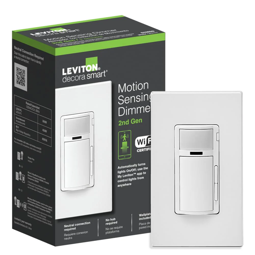 D2MSD Decora Smart Motion Sensing Dimmer, Wi-Fi 2nd Gen, Neutral Wire Required - Image 3