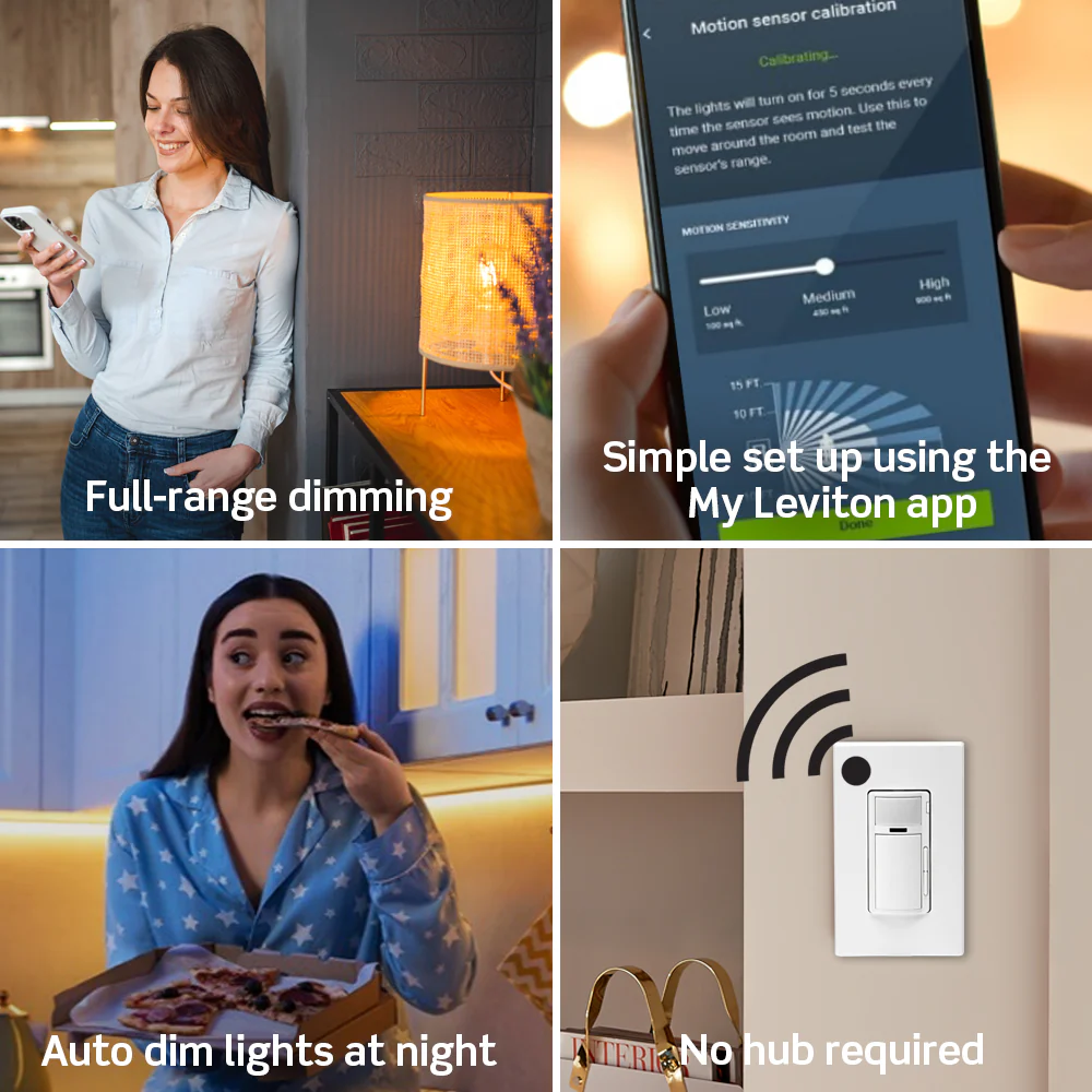 D2MSD Decora Smart Motion Sensing Dimmer, Wi-Fi 2nd Gen, Neutral Wire Required - Image 5