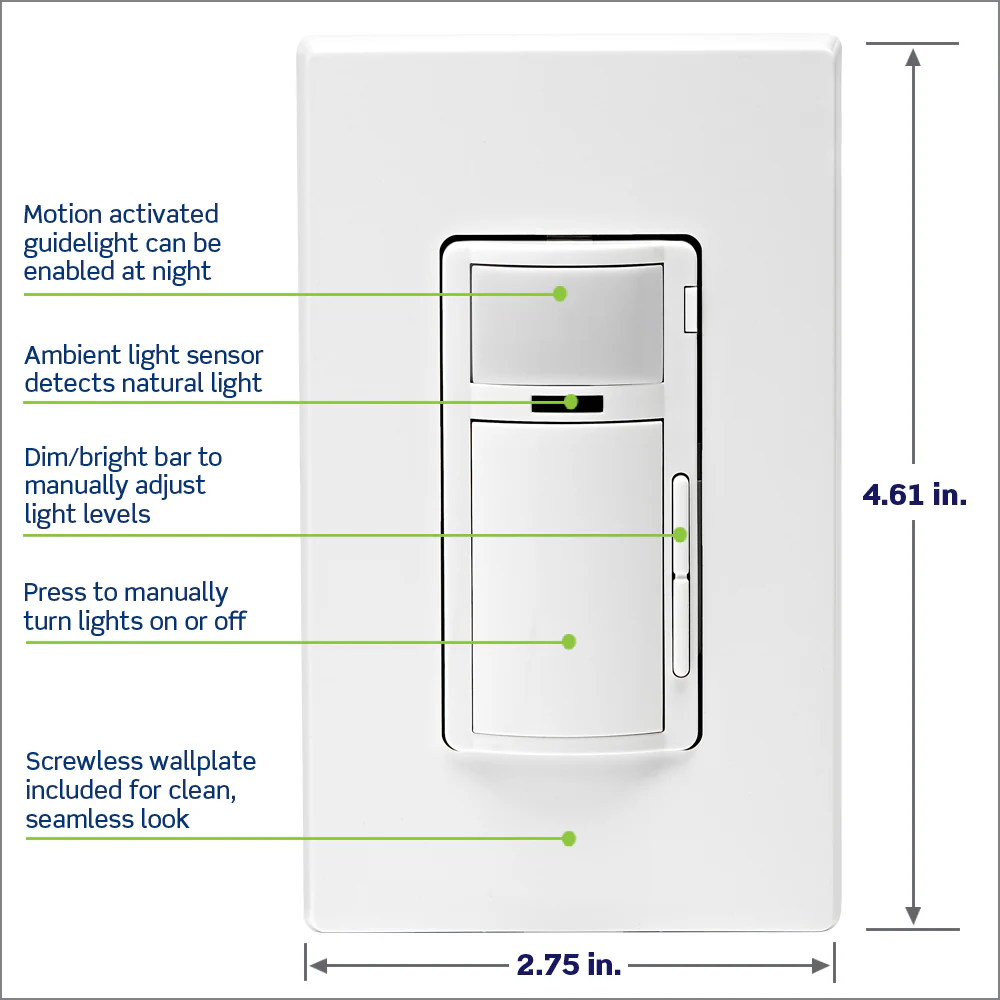 D2MSD Decora Smart Motion Sensing Dimmer, Wi-Fi 2nd Gen, Neutral Wire Required - Image 7