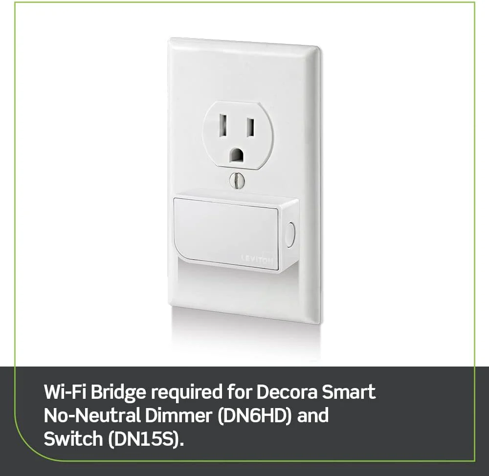 Decora Smart No-Neutral Dimmer & Wi-Fi Bridge Kit for Older Homes Without a Neutral Wire, DNKIT - Image 2