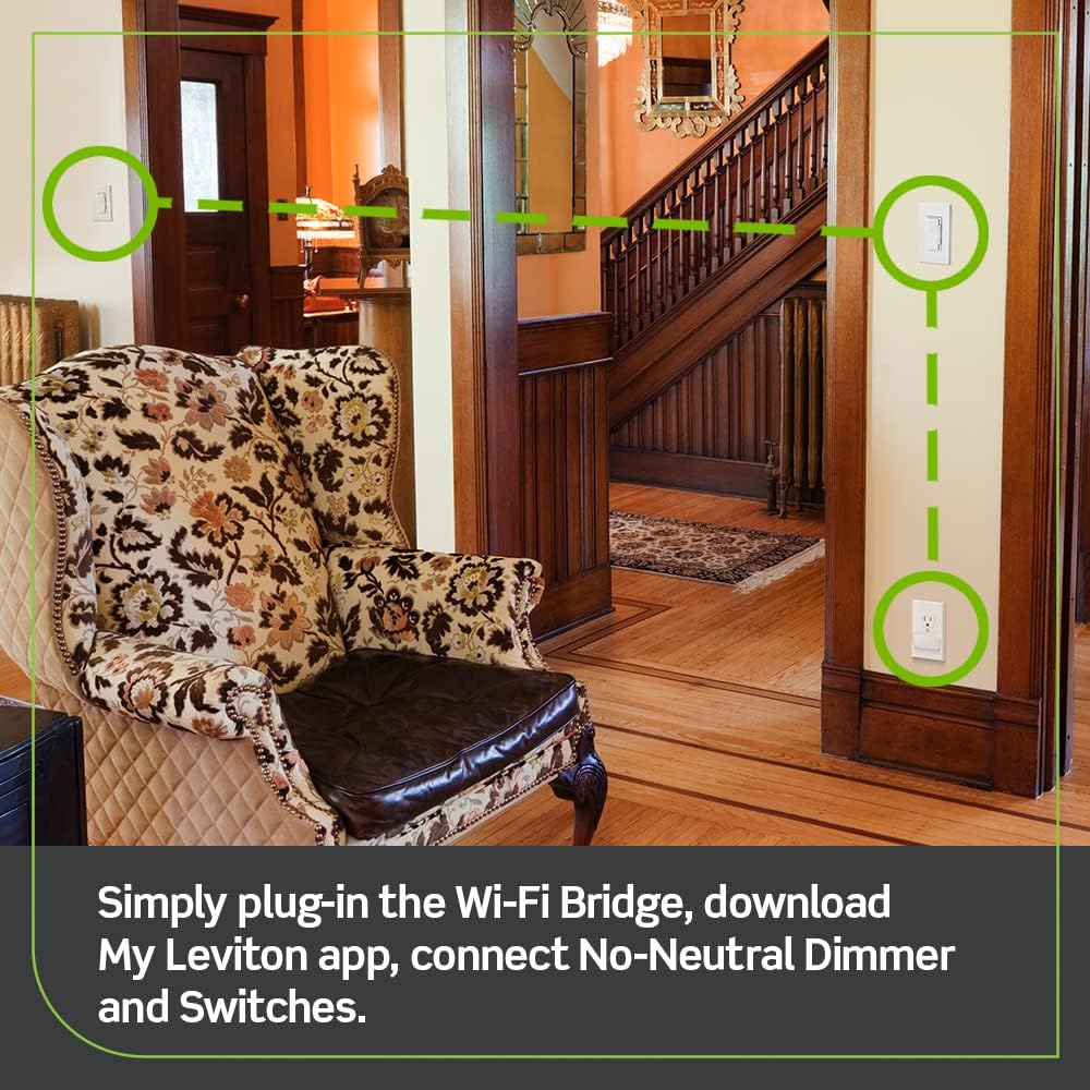 Decora Smart No-Neutral Dimmer & Wi-Fi Bridge Kit for Older Homes Without a Neutral Wire, DNKIT - Image 6