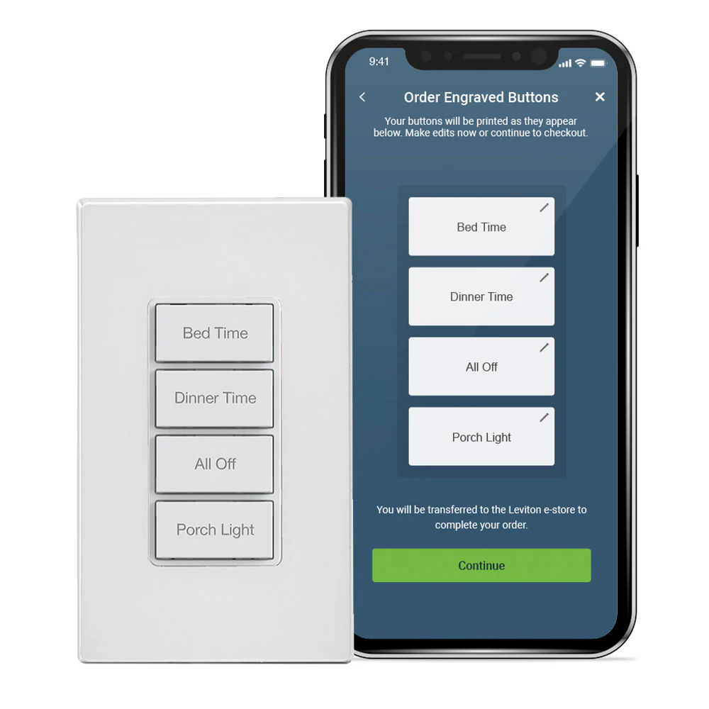 Decora Smart Scene Controller Switch, Wi-Fi 2nd Gen, D2SCS-1RW, White - Image 3