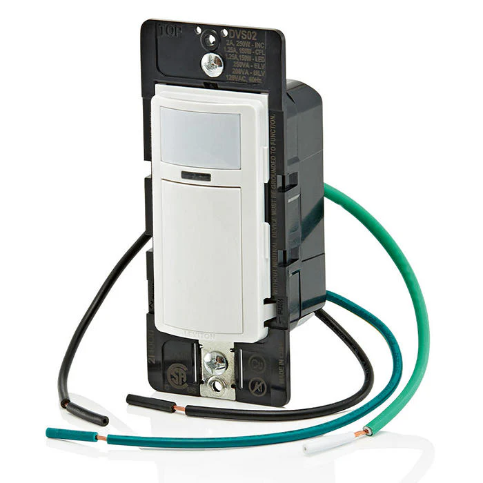 Decora Vacancy (Manual ON) Motion Sensor In-Wall Switch, Manual-On, 2A, Single Pole, DVS02-1LW - Image 3