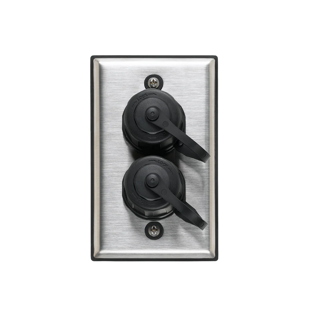 DURAPORT Industrial Outlet Kit, Single Gang, 2-Port, D670K-1S2