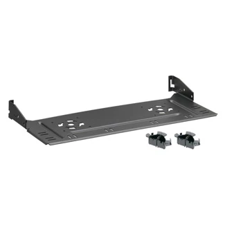 e2XHD Rear Cable Manager for Angled Panel, with fiber storage rings (four quarter-round rings), E2XHD-CMB