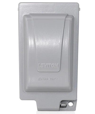 Extra Duty Outlet Hood, 1-Gang GFCI or Duplex Receptacle or Single Receptacle, Vertical Mount, Gray, IUM1V-GY