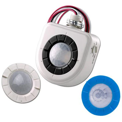 Fixture-Mounted PIR High-Bay Sensor with 3 Interchangeable Lenses, White, OSFHU-ITW