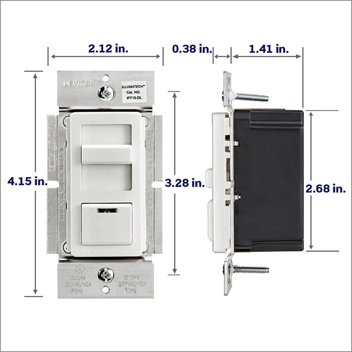 Leviton IllumaTech Dimmer Switch for 0-10V LED, Mark 7 Florescent Ballasts, IP710-DLZ - Image 6