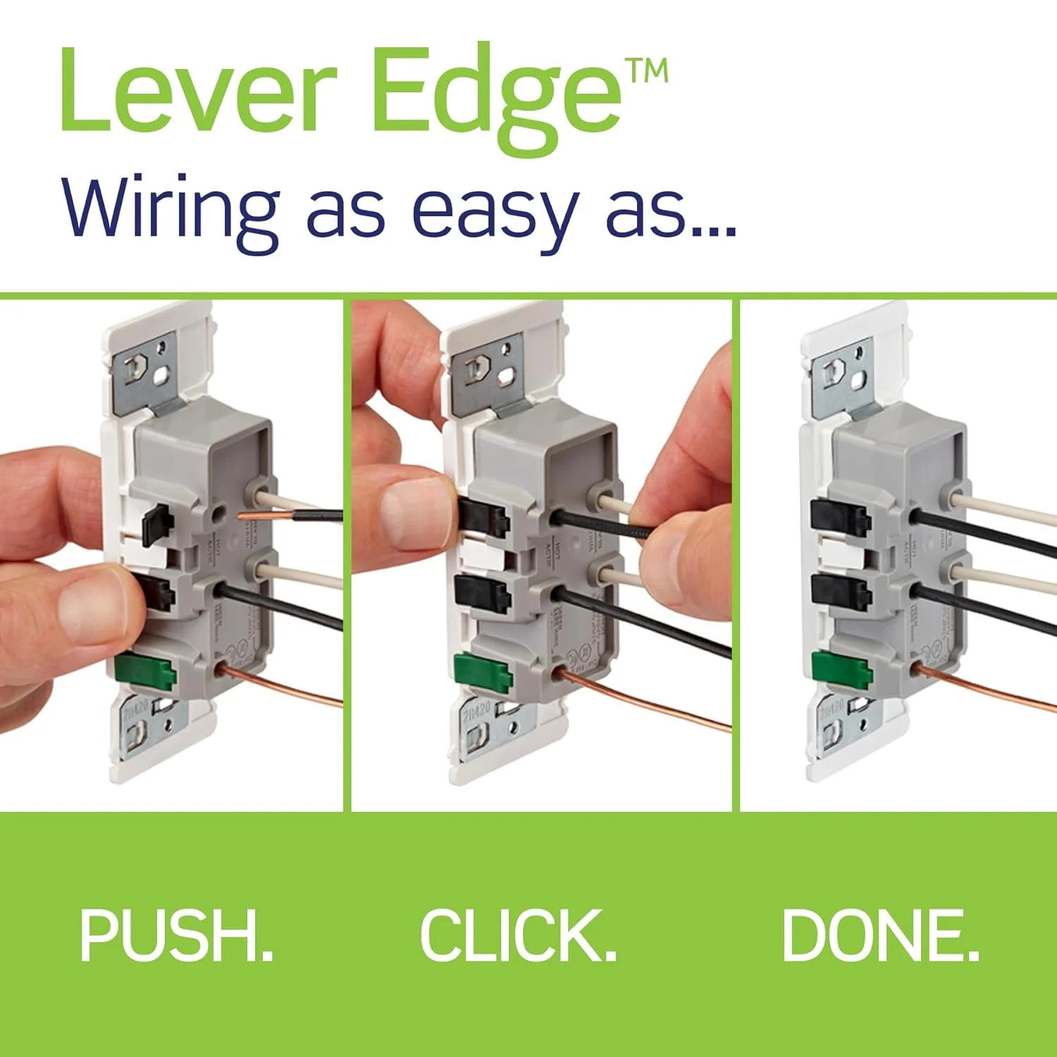 Lever Edge 15 Amp / 20 Amp Feed-Through Tamper-Resistant Duplex Outlet, E5325-MW, White - Image 3