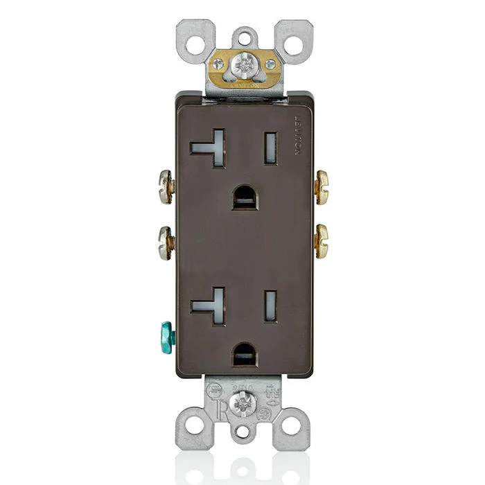 20 Amp Decora Tamper-Resistant Duplex Outlet/Receptacle, Grounding, T5825