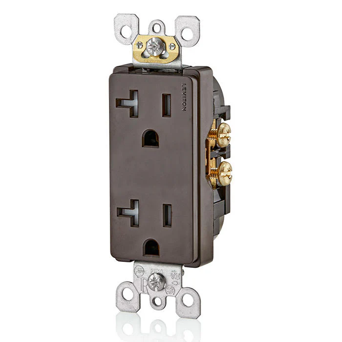 20 Amp Decora Tamper-Resistant Duplex Outlet/Receptacle, Grounding, T5825 - Image 2