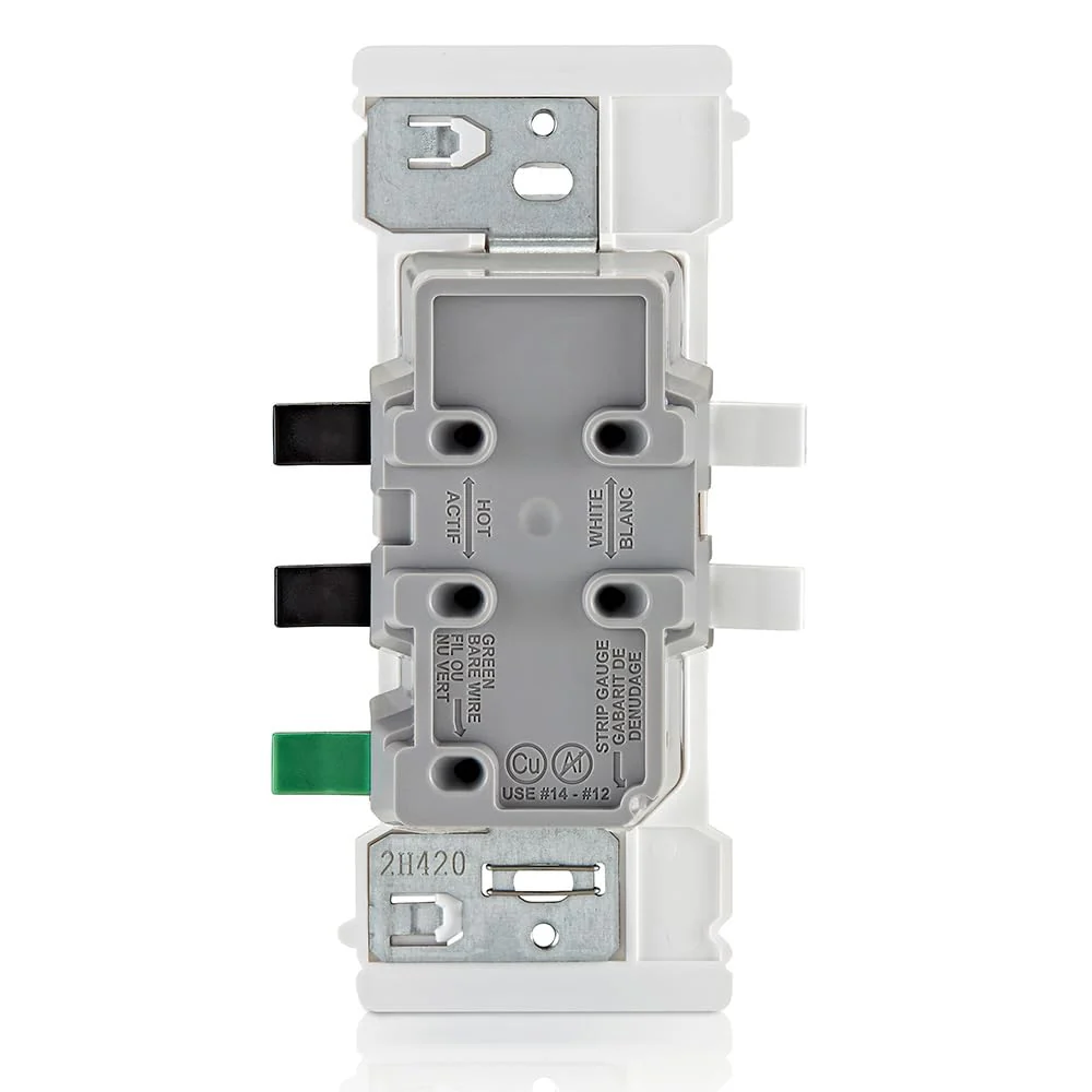 Leviton E5325 Decora Edge 15 Amp Tamper-Resistant Duplex Outlet, White - Image 7