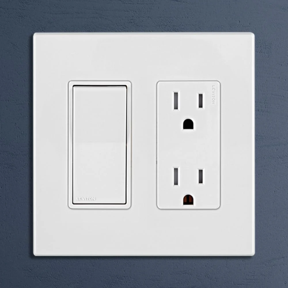 Leviton E5603 Decora Edge 15 Amp 3-Way Rocker Switch, White - Image 9