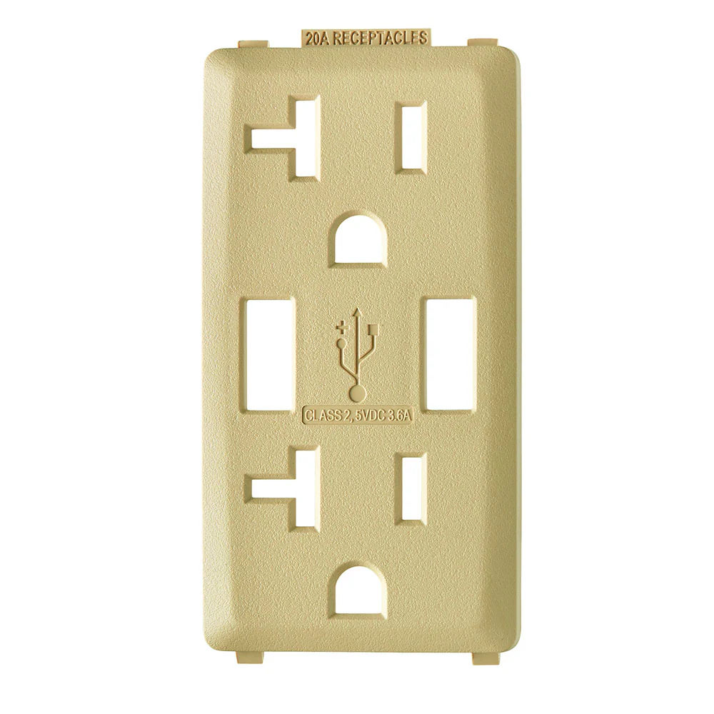 Leviton RKAA2-DT, Dapper Tan Color Change Kit for Renu 20A USB Charger/Tamper-Resistant Receptacle/Outlet