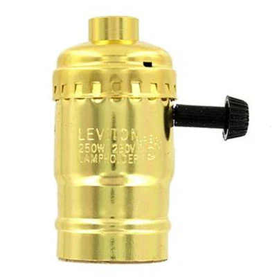 Medium Base Complete, Aluminum Shell Incandescent Lampholder, 2-Circuit, for 3-Way 2-Filament Lamps, 7090-PG