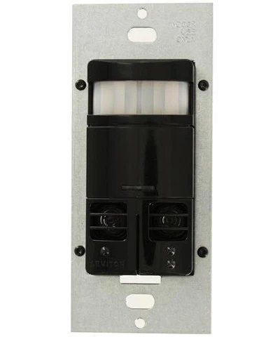 Multi-Technology PIR/Ultrasonic Wall Switch and Occupancy Sensor, Black, OSSMT-GDE