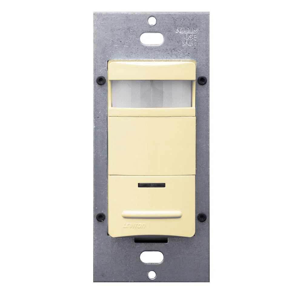 Occupancy Sensor, PIR, Wall Switch, 2100SF, 120-277V, Ivory, Made in USA, Self-Adaptive, Decora®, ODS15-IAI