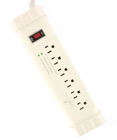 Office Grade Surge Strip, 6 Outlets, 5-15P plug, Beige, S1000